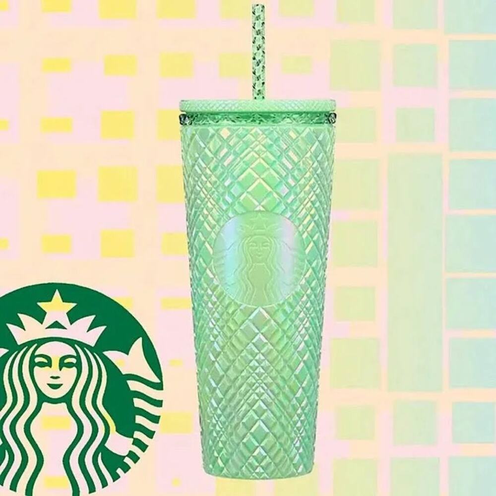 Starbucks Light Green Bling‎ Jeweled Cold Venti Cup (24 oz) | NEW!!